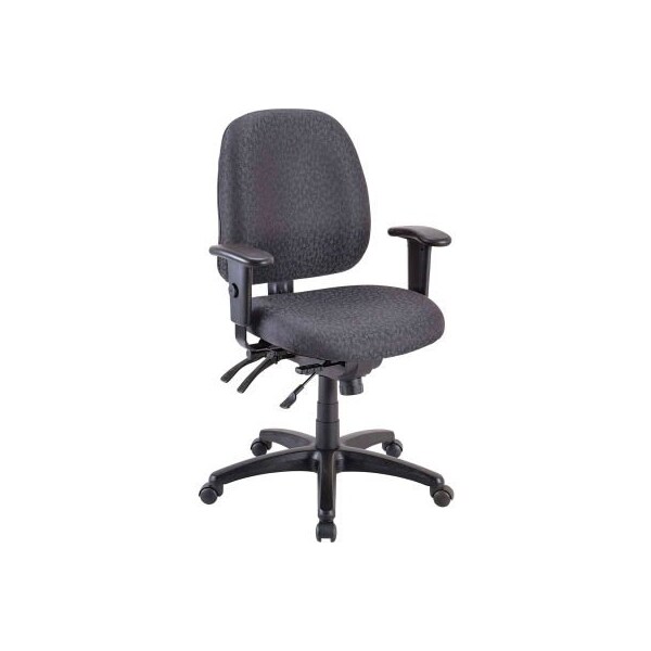 Raynor Marketing Ltd. Eurotech Task Chair with Seat Slider - Fabric - Charcoal - 4x4SL Series 498SL-H5511 - main